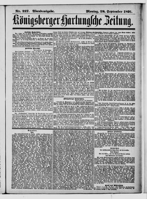 Königsberger Hartungsche Zeitung vom 28.09.1891