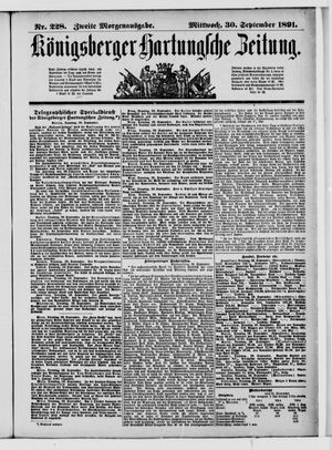 Königsberger Hartungsche Zeitung vom 30.09.1891