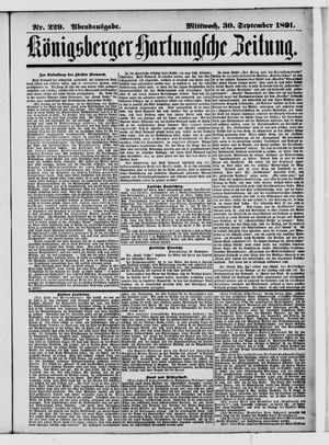 Königsberger Hartungsche Zeitung vom 30.09.1891