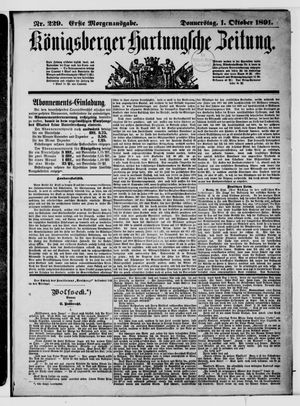 Königsberger Hartungsche Zeitung vom 01.10.1891