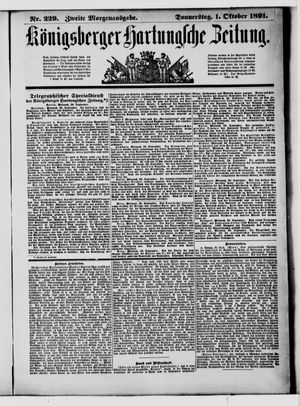 Königsberger Hartungsche Zeitung vom 01.10.1891