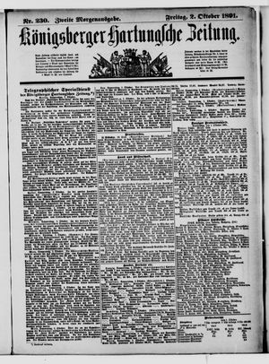 Königsberger Hartungsche Zeitung vom 02.10.1891