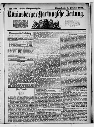 Königsberger Hartungsche Zeitung on Oct 3, 1891