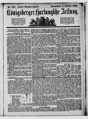 Königsberger Hartungsche Zeitung on Oct 3, 1891