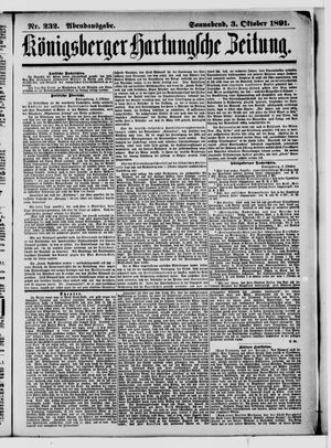 Königsberger Hartungsche Zeitung on Oct 3, 1891