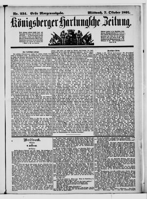 Königsberger Hartungsche Zeitung vom 07.10.1891