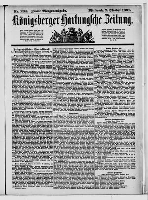Königsberger Hartungsche Zeitung vom 07.10.1891