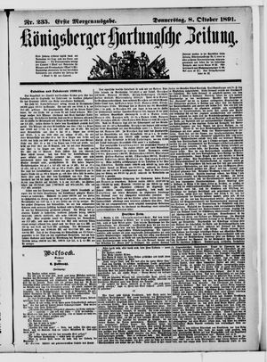 Königsberger Hartungsche Zeitung vom 08.10.1891