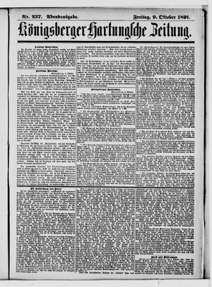 Königsberger Hartungsche Zeitung vom 09.10.1891