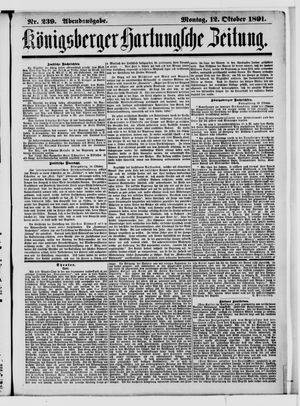 Königsberger Hartungsche Zeitung vom 12.10.1891