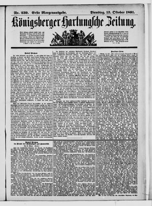 Königsberger Hartungsche Zeitung vom 13.10.1891