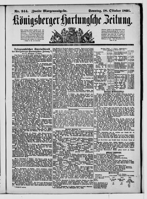 Königsberger Hartungsche Zeitung vom 18.10.1891