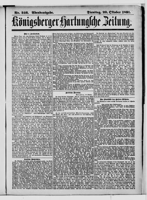 Königsberger Hartungsche Zeitung vom 20.10.1891