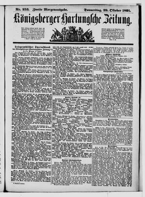 Königsberger Hartungsche Zeitung vom 29.10.1891