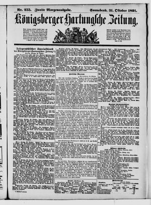 Königsberger Hartungsche Zeitung vom 31.10.1891
