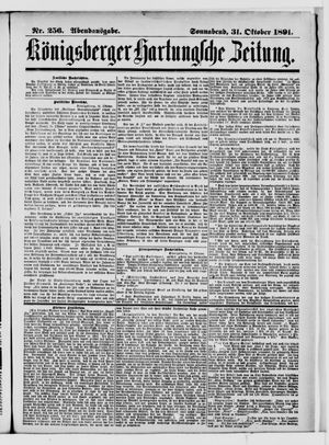 Königsberger Hartungsche Zeitung vom 31.10.1891