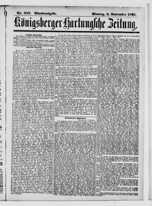 Königsberger Hartungsche Zeitung vom 02.11.1891
