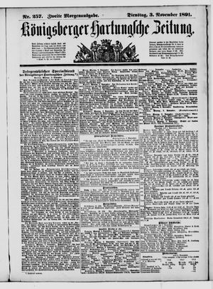 Königsberger Hartungsche Zeitung vom 03.11.1891