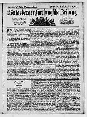 Königsberger Hartungsche Zeitung vom 04.11.1891