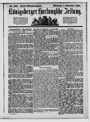 Königsberger Hartungsche Zeitung vom 04.11.1891