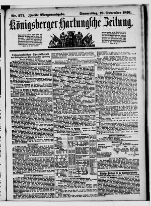Königsberger Hartungsche Zeitung vom 19.11.1891