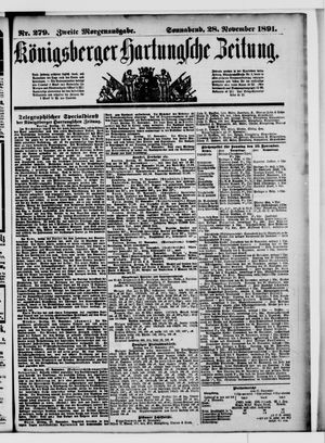 Königsberger Hartungsche Zeitung vom 28.11.1891