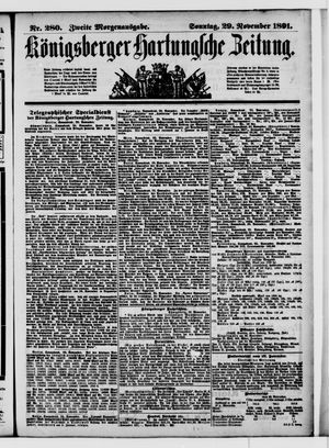 Königsberger Hartungsche Zeitung vom 29.11.1891