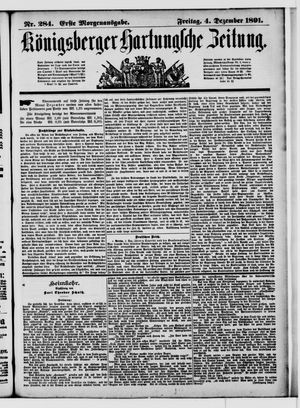 Königsberger Hartungsche Zeitung vom 04.12.1891