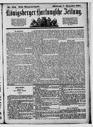 Königsberger Hartungsche Zeitung vom 09.12.1891