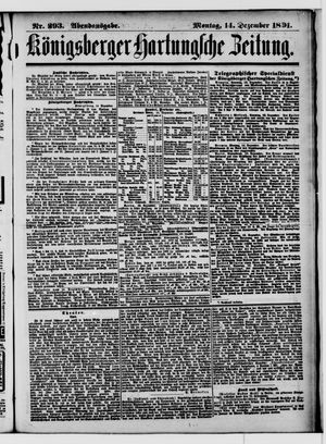 Königsberger Hartungsche Zeitung on Dec 14, 1891