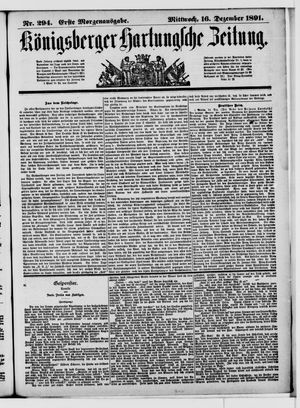 Königsberger Hartungsche Zeitung vom 16.12.1891