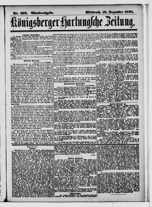 Königsberger Hartungsche Zeitung vom 16.12.1891