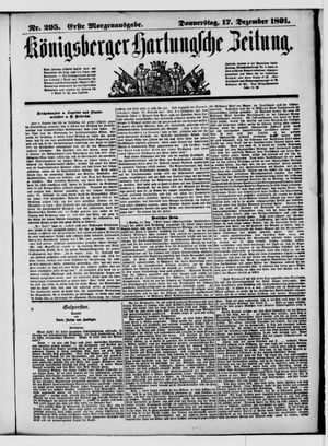 Königsberger Hartungsche Zeitung vom 17.12.1891