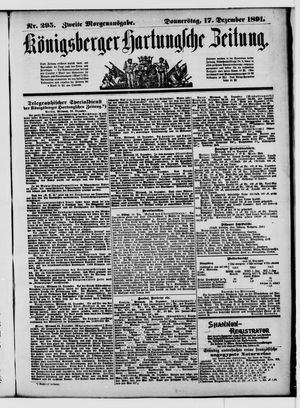 Königsberger Hartungsche Zeitung vom 17.12.1891