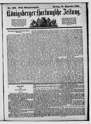 Königsberger Hartungsche Zeitung vom 18.12.1891