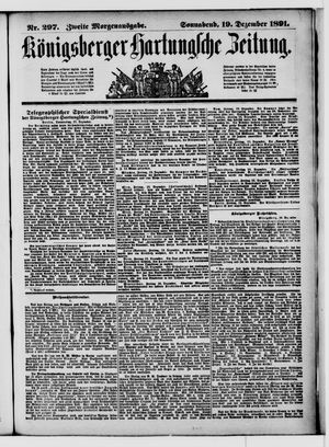 Königsberger Hartungsche Zeitung vom 19.12.1891
