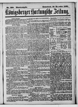 Königsberger Hartungsche Zeitung vom 19.12.1891