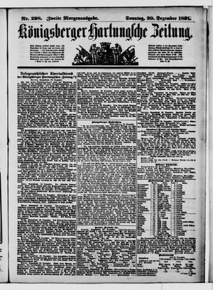 Königsberger Hartungsche Zeitung vom 20.12.1891