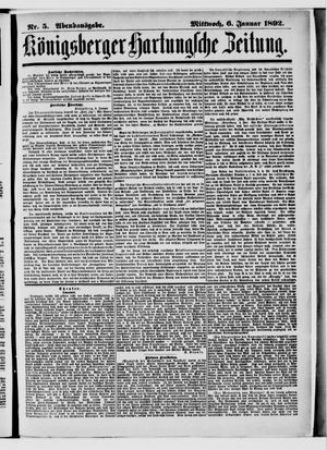 Königsberger Hartungsche Zeitung vom 06.01.1892