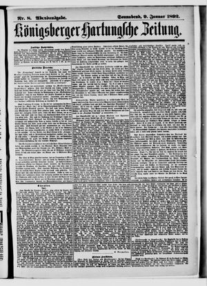 Königsberger Hartungsche Zeitung vom 09.01.1892