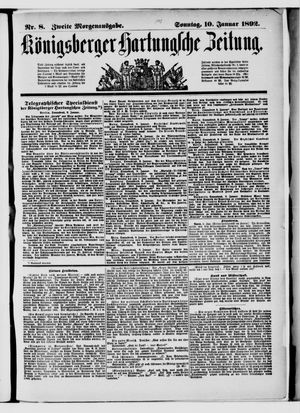 Königsberger Hartungsche Zeitung vom 10.01.1892