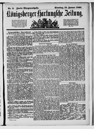 Königsberger Hartungsche Zeitung on Jan 12, 1892