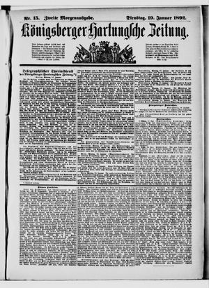 Königsberger Hartungsche Zeitung vom 19.01.1892