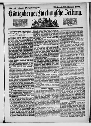 Königsberger Hartungsche Zeitung vom 20.01.1892