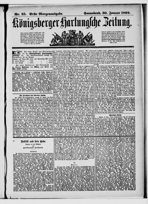 Königsberger Hartungsche Zeitung vom 30.01.1892