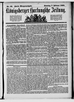 Königsberger Hartungsche Zeitung vom 07.02.1892