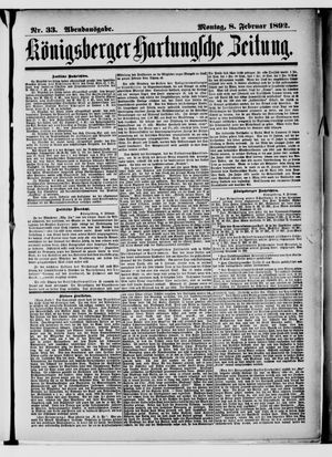 Königsberger Hartungsche Zeitung on Feb 8, 1892