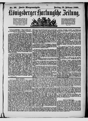 Königsberger Hartungsche Zeitung vom 12.02.1892