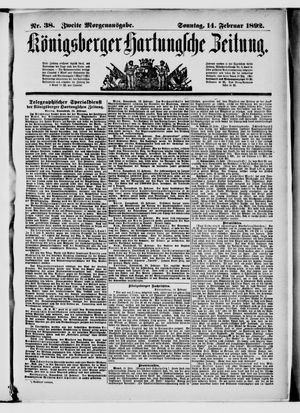 Königsberger Hartungsche Zeitung vom 14.02.1892