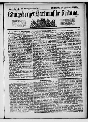 Königsberger Hartungsche Zeitung on Feb 17, 1892